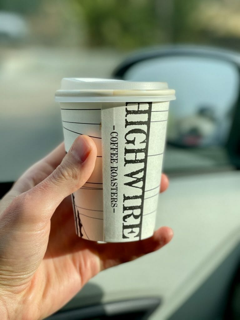 Cup art from East Bay coffee roaster Highwire